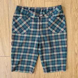 Vintage Plaid Print Shorts